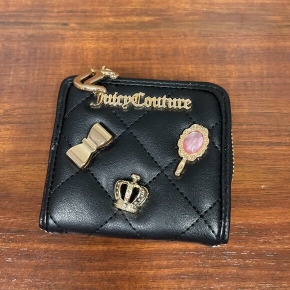 Juicy Couture Bifold Black Wallet with Gems NWOT - Picture 1 of 4